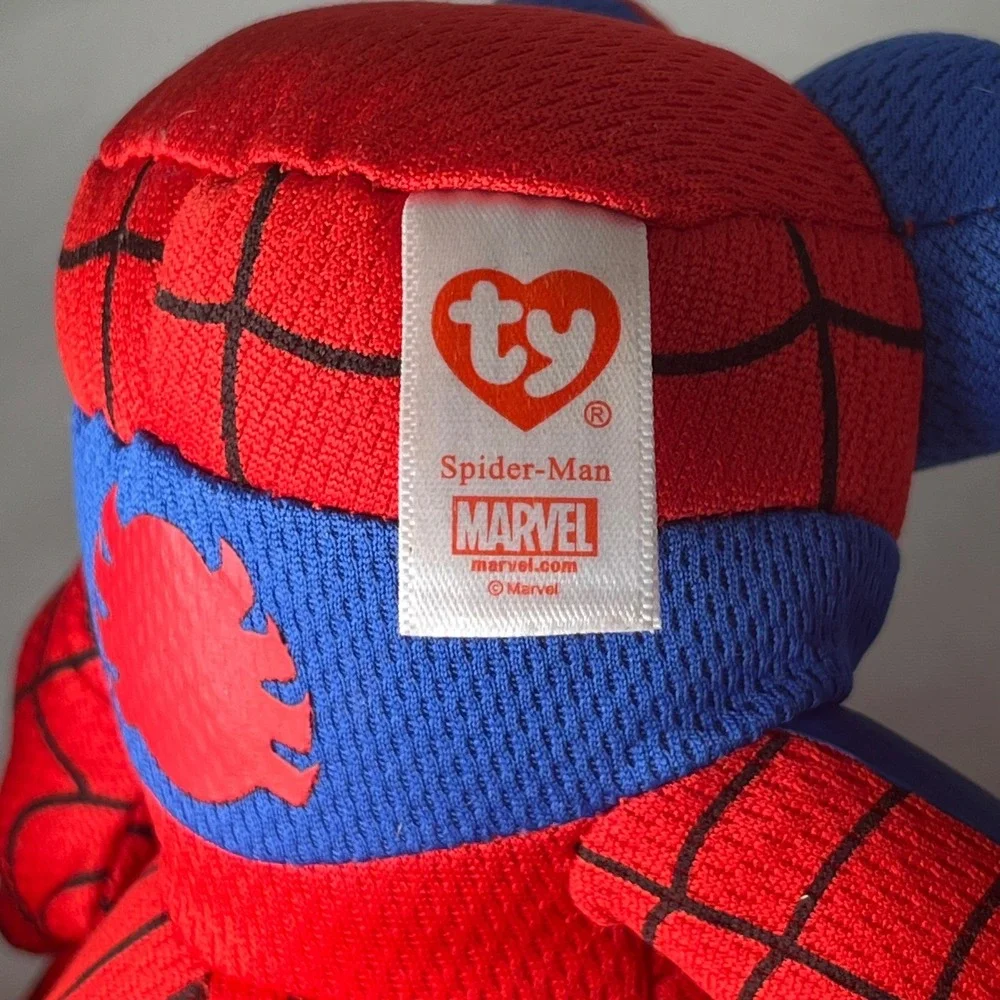 Ty Beanie Babies Marvel Spider-Man Plush Red Blue Glitter Eyes 2023 6 inch NWT